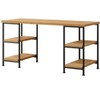 PAGED Stylish Computer Desk Open Design Writing Desk with 4 Storage Shelves, Office Desk for Study, Living Room - 2 of 4