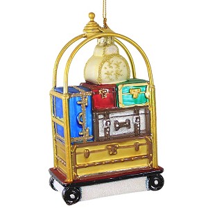 Noble Gems 5.0 Inch Luggage Cart Travel Hotel Tree Ornaments - 1 of 3
