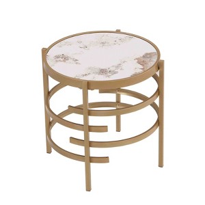 NicBex Modern 32.48" Round Coffee Table with Smooth Edges and Iron Frame for Living Room - 1 of 4