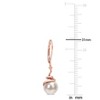 EVERLY JEWELRY | 14k Rose Gold 6.5 - 7 MM Cultured Freshwater Pearl Leverback Earrings - 3 of 4