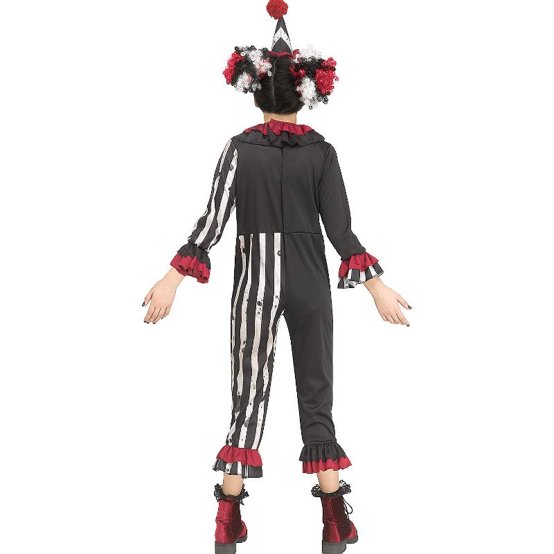 Fun World Girls' Big Top Terror Clown Costume, 2 of 3