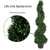 Pure Garden Faux Boxwood Artificial Tree - Realistic Plastic Topiary and Weighted Pot for Indoor or Outdoor - 4 of 4
