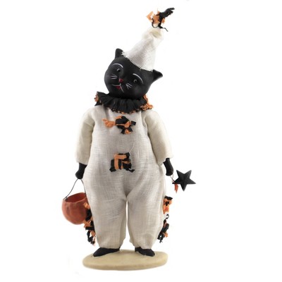 Dee Foust-Harvey 11.75" Kamden's Kitty Star Clown Pumpkin Halloween  -  Decorative Figurines