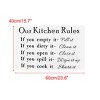 Unique Bargains Kitchen Rule Pattern Bedroom Living Room Art Decal Removable Wall Sticker - 2 of 4