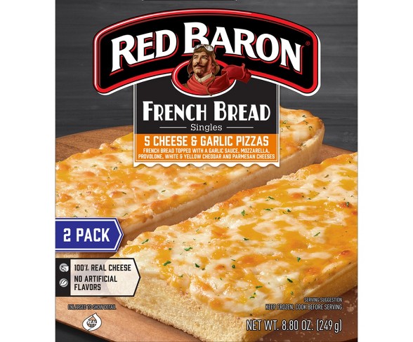 Red Baron French Bread Five Cheese & Garlic Frozen Pizza - 8.8oz