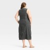 Women's Denim Button-Down Ankle Dress - Universal Thread™ - 2 of 3