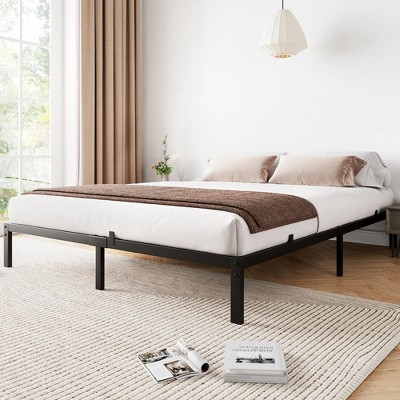 Whizmax 10 Inch Bed Frame, Low Profile Metal Platform Bed Frame Support Mattress Foundation, Noise Free, Easy Assembly, Black