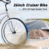 INFURNIC Bicycles Single Speed Beach Cruiser Bike with Steel Frame and Coaster Brake for Men Commuter Riding, Silver Grey, 69.29"*25.98"*39.37" - 3 of 4