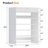 RISOKEYS 5-Tier White Shoe Rack with Storage Cabinet - Holds 18-20 Pairs of Shoesfor Entryway and Dorm,Apartments and Small Spaces - 2 of 4