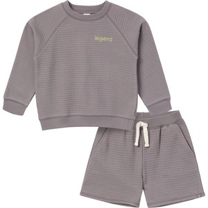 Modern Moments™ by Gerber Toddler Boys' 2-Piece Long Sleeve Top and Shorts Set - 1 of 4