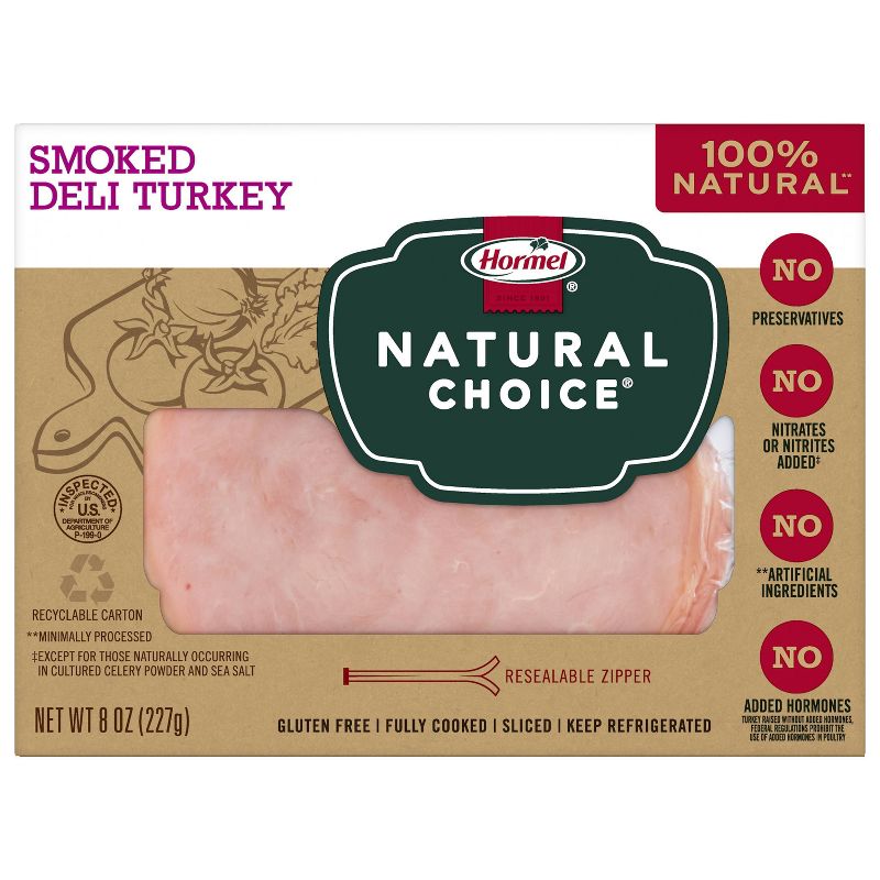 Hormel Natural Choice Sliced Smoked Deli Turkey - 8oz, 1 of 8