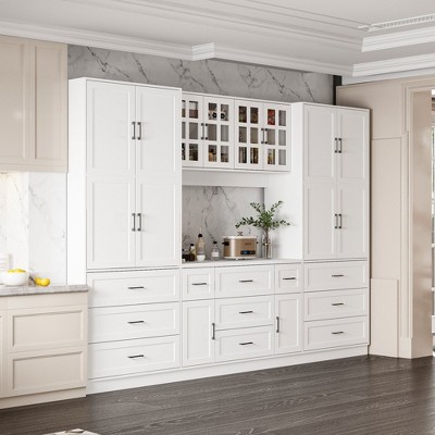 FUFU&GAGA Modern White Storage and Display Cabinet - Stylish Organizer for Home Decor