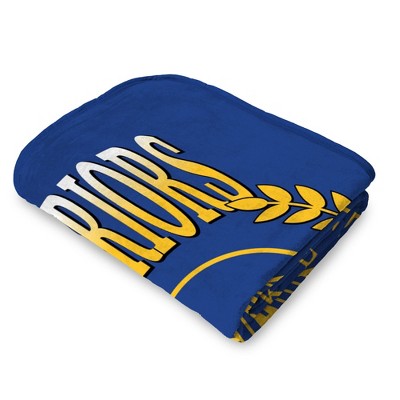 Golden State Warriors Blue and Yellow Silk Touch Throw Blanket 46x60 Inches