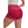 INSPIRE CHIC Women's Lace Trim High Rise Seamless Lightweight Flatten Tummy Hip-Lifter Control Panties - 2 of 4
