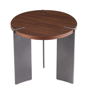 NicBex Round Coffee Table 19.68" or 35.43"W Wood Top & Metal Feet Ready-to-Assemble for Living Room - 1 of 4