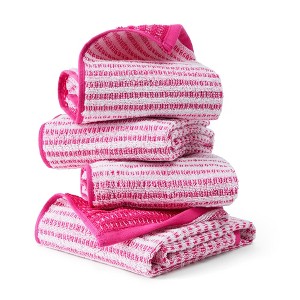 TOWN & COUNTRY PLAY 4-Piece Striped Reversible Terry Brights Hand Towel Set - 1 of 4