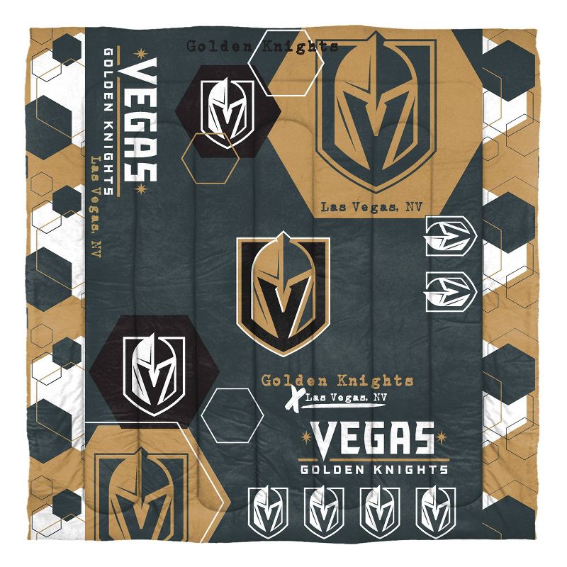 NHL Vegas Golden Knights Hexagon Comforter Set - Twin, 2 of 4