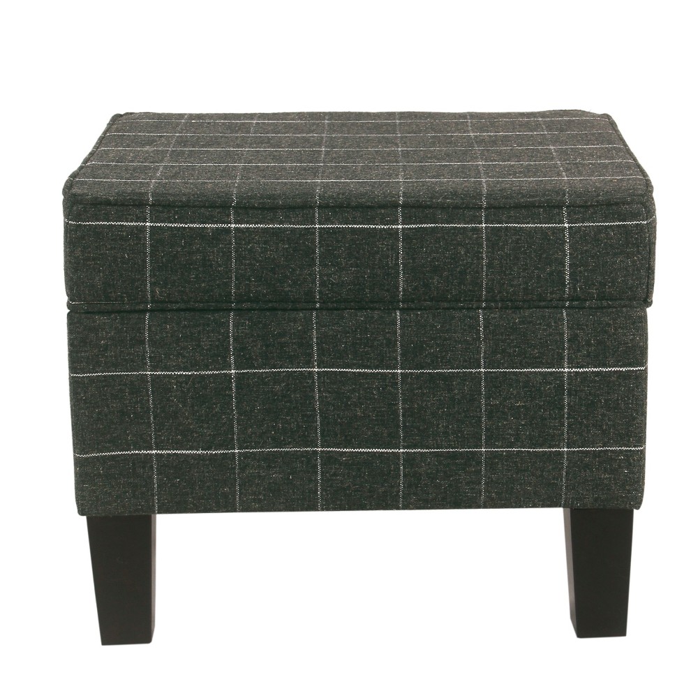 Homepop Medium Storage Ottoman Black Windowpane was $104.99 now $78.74 (25.0% off)