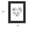 HomeRoots Floral Heart Black Framed Print Wall Art - 3 of 4