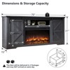 SinCiDo 80 Inch TV Ready Farmhouse Fireplace Stand, 32″ High Entertainment Center with Drawer, Sliding Barn Door & 70″ Media Storage - 2 of 4