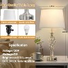 GTCLIGHTING Table Lamps for Bedroom Set of 2 with USB Ports, Modern Bedside Lamps with Fabric Shade, Nightstand Lamp for Living Room,Office - 3 of 4