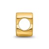 Black Bow Jewelry Letter B Bead Charm in 14k Yellow Gold Plated Sterling Silver - 2 of 4