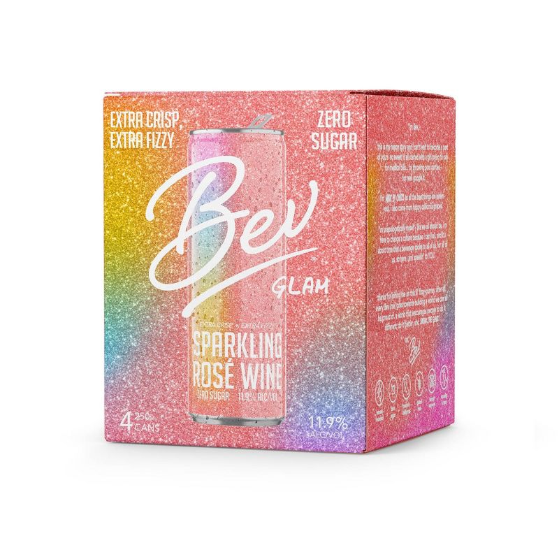 Bev Glam Ros&#233; Wine - 4pk/250ml Cans, 1 of 6