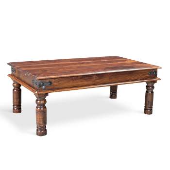 Handcrafted Thakat Rustic Coffee Table - (16H x 43W x 24D) - Natural - Timbergirl