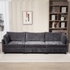 111.42*32.28in 3-Seater Chenille Deep Sofa,Conforms to body curves,Cloud-soft sitting,with ultra-soft cushions&Side Pocket - 3 of 4