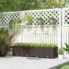 Outsunny Raised Flower Bed, Plastic Planter Box with Drainage Holes for Vegetables, Herbs, Flowers & Succulents - 2 of 4