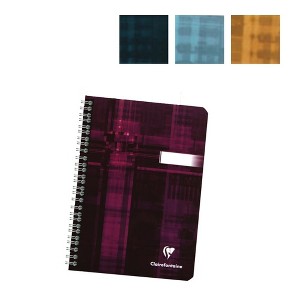 Clairefontaine Wirebound Notebook - Graph 90 sheets - 6 x 8 1/4 - Assorted Colors - 1 of 1