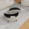 Mlmh & Kngwa 33.9" W Half-Moon Storage Ottoman Bench With Metal Legs - 2 of 4