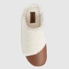 Isotoner Women's Tinsley Vegan Leather & Berber Clog Slippers - image 3 of 4