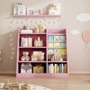 Whisen 4-Tier Kids Bookshelf, Sturdy Engineered Wood, 3 Deep Sling Storage, Boosts Reading & Organization - 2 of 4