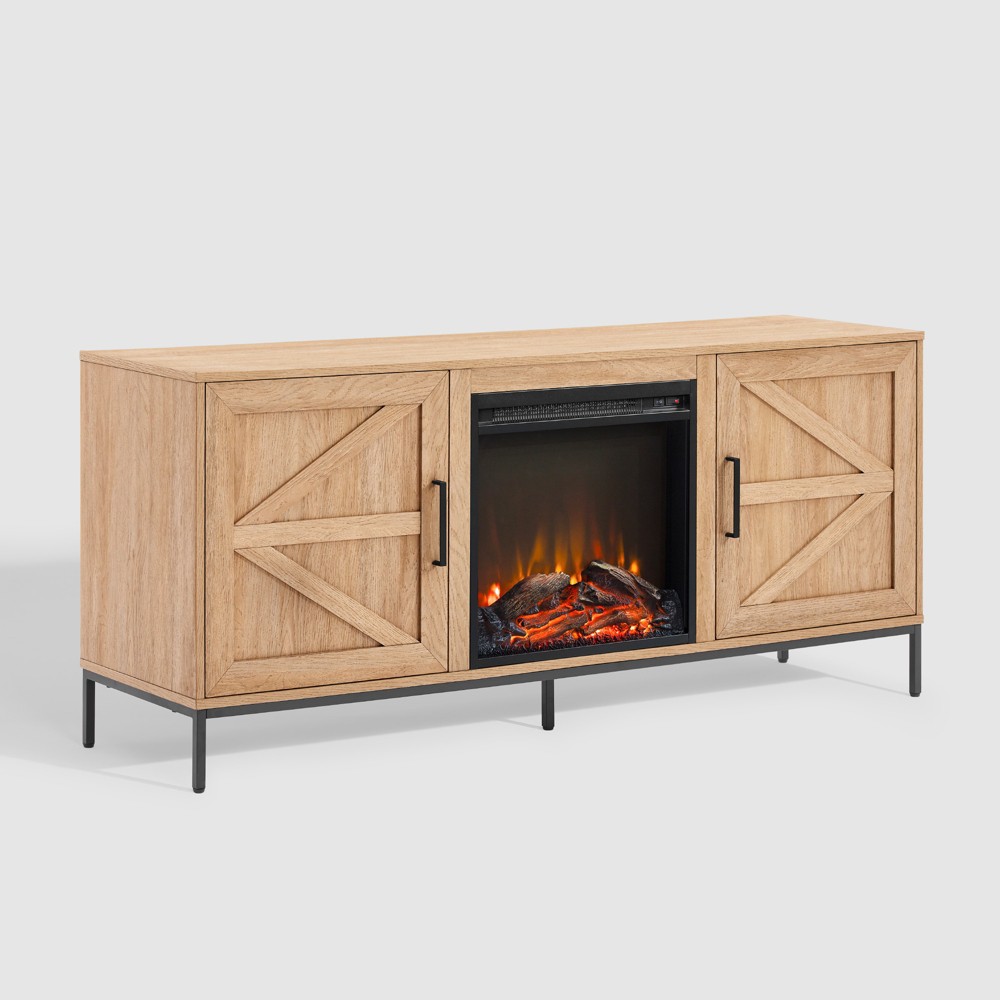 Photos - Mount/Stand Modern Farmhouse 2 Door Electric Fireplace TV Stand for TVs up to 65" Coas