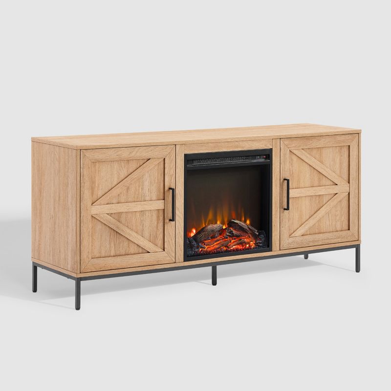 Modern Farmhouse 2 Door Electric Fireplace TV Stand for TVs up to 65" - Saracina Home, 1 of 13