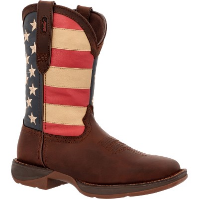 Durango Men's Patriotic Pull on Brown Western Boot, DB5554, Brown