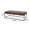 Modern Upholstered Ottoman Bench with Padded Seat for Living Room Seating Comfort – 49" Wide –3irtyhousy - 4 of 4
