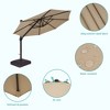 Sonkuki 11FT Outdoor Cantilever Patio Umbrella w/Base and Aluminium Pole, 360° Rotation and Infinite Canopy Angle Adjustment - 4 of 4