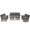Buenhomino Outdoor PE Wicker Patio Furniture Sets – Swivel Chairs, Sofas, Ottomans & Tables with Weather-Resistant Cushions - 2 of 4