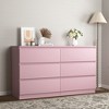 Resenkos Modern Mid Century 6 Drawer Wide Dressers Chests for Bedroom, Chest of Drawer Organizer - 2 of 4