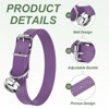Unique Bargains Dog Collar with Bell Adjustable Buckle PU Leather Dog Collars - 3 of 4