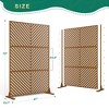 TUYOHW Metal Privacy Screen Outdoor, Decorative Privacy Panels, Freestanding Privacy Screen for Patio, Garden, Pool (White Square) - 2 of 4
