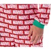 Marvel Logo Unionsuit with Christmas Lights Adult Onesie Pajamas Pjs Red - image 3 of 4
