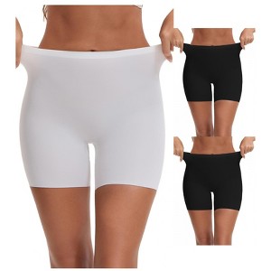 INSPIRE CHIC 3 Packs Women's Shorts Seamless High Waist Tummy Control Butt Lifter Thigh Slimmers - 1 of 4