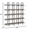 5-Tier Bookcase with Metal Frame Vintage Open Bookshelf Industrial Style Book Case for Home Office Living Room - 3 of 4