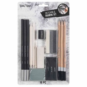 Brea Reese: Beginners Sketch & Draw Set - 18pc - Pencils-Erasers-Tools Set - 1 of 4