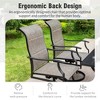 Captiva Designs 5pc Outdoor Slat-top Steel Dining Table & Grayish Bown Padded Sling Chairs - 2 of 4