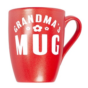 Elanze Designs Mother's Day Appreciation Coffee Cup Mug 10 Ounce Ceramic With Shimmery Metallic Finish Grandma's Mug Crimson Red - 1 of 4