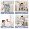 JUJABU 12-in-1 Toddler Playset – Indoor/Outdoor Swing, Slide, Climber, Basketball Hoop, Ages 1-3, Home Playground - 4 of 4